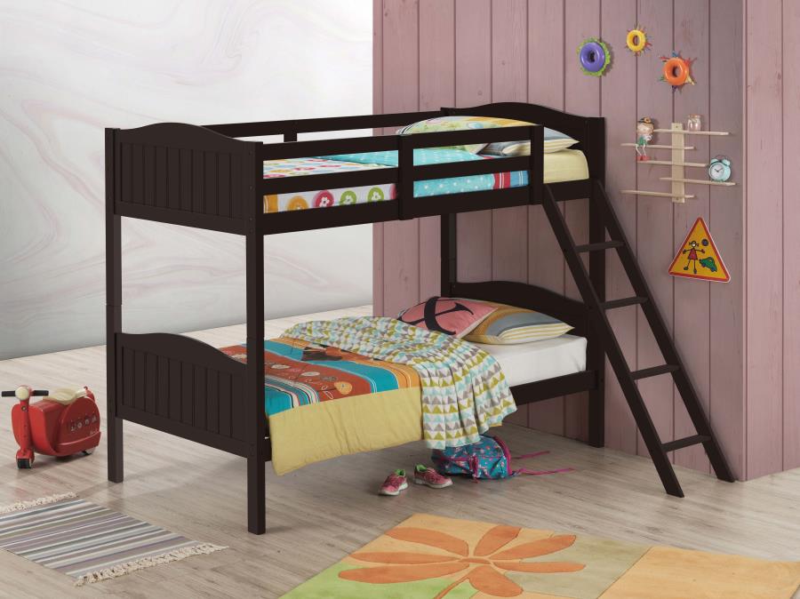 Arlo - Twin over Twin Bunk Bed - 64in - Wood - Brown