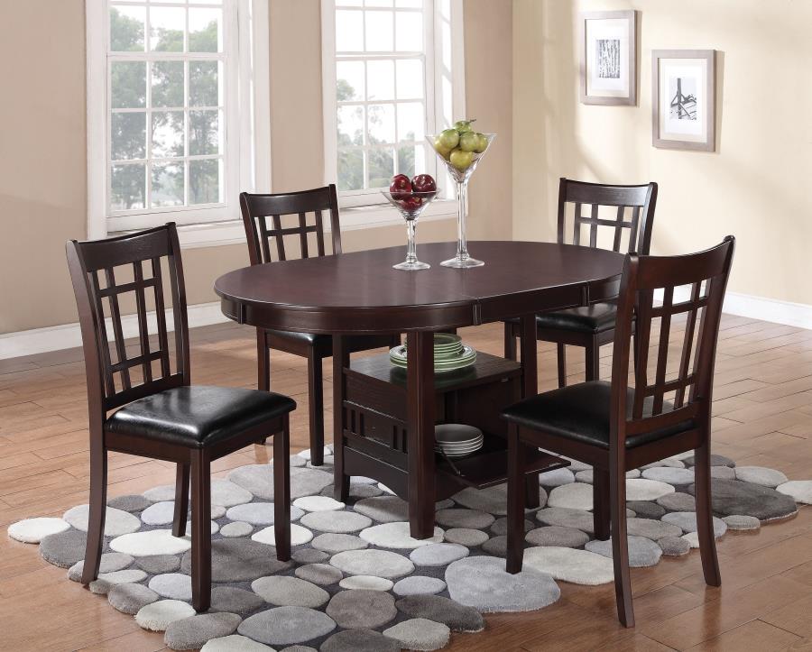 Lavon - 5 Piece Set (Table And 4 Stools) - Black And Brown